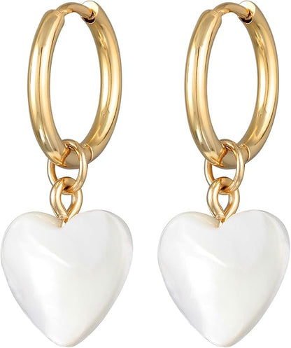 Golden Halo Heart Earrings