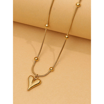 Anti-Tarnish Pointed Heart Necklace with & Chain