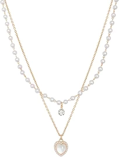 Dainty Pearl Heart Necklace
