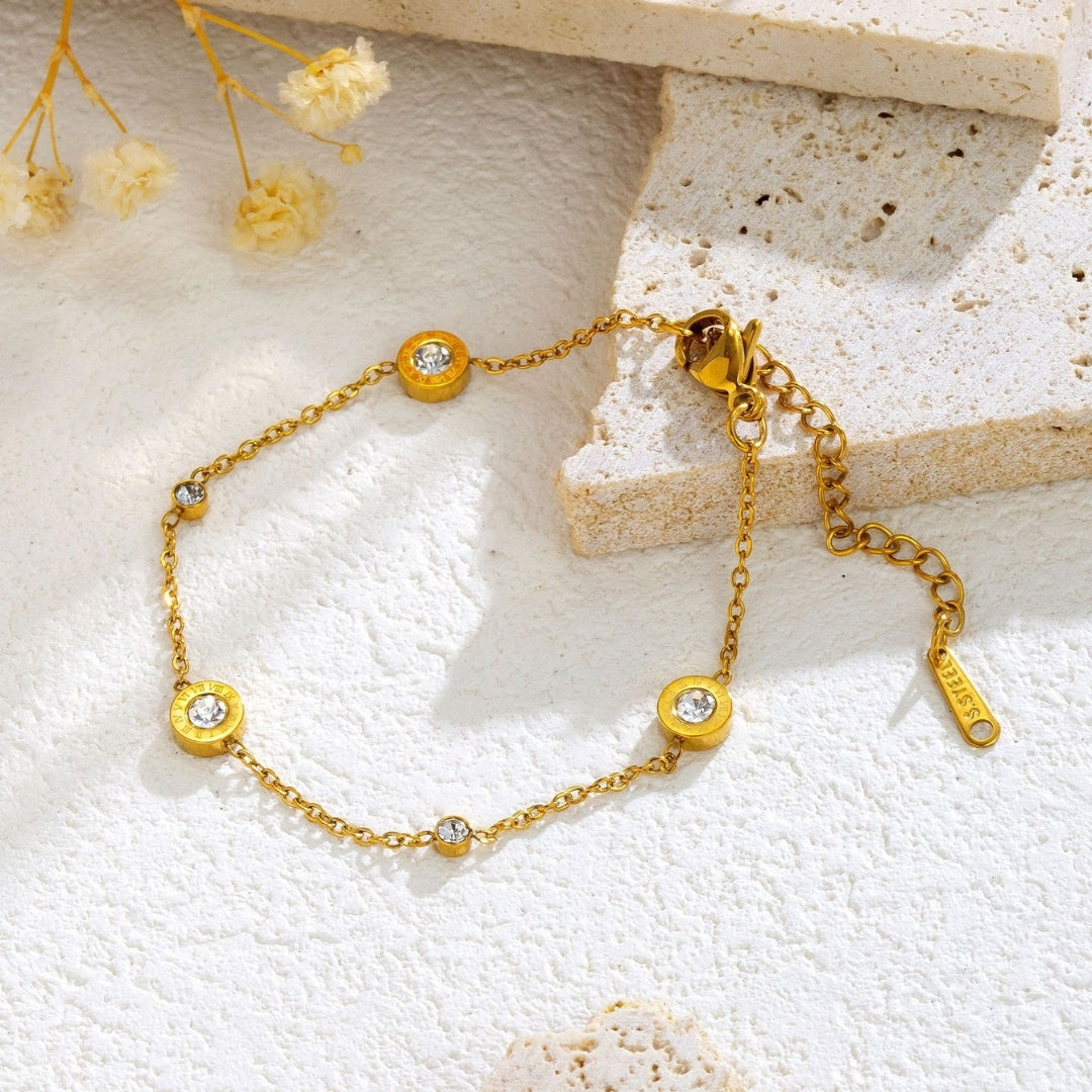 Golden Halo Crystal Bracelet