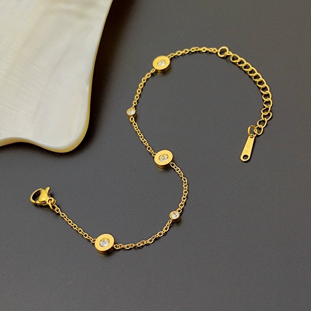 Golden Halo Crystal Bracelet