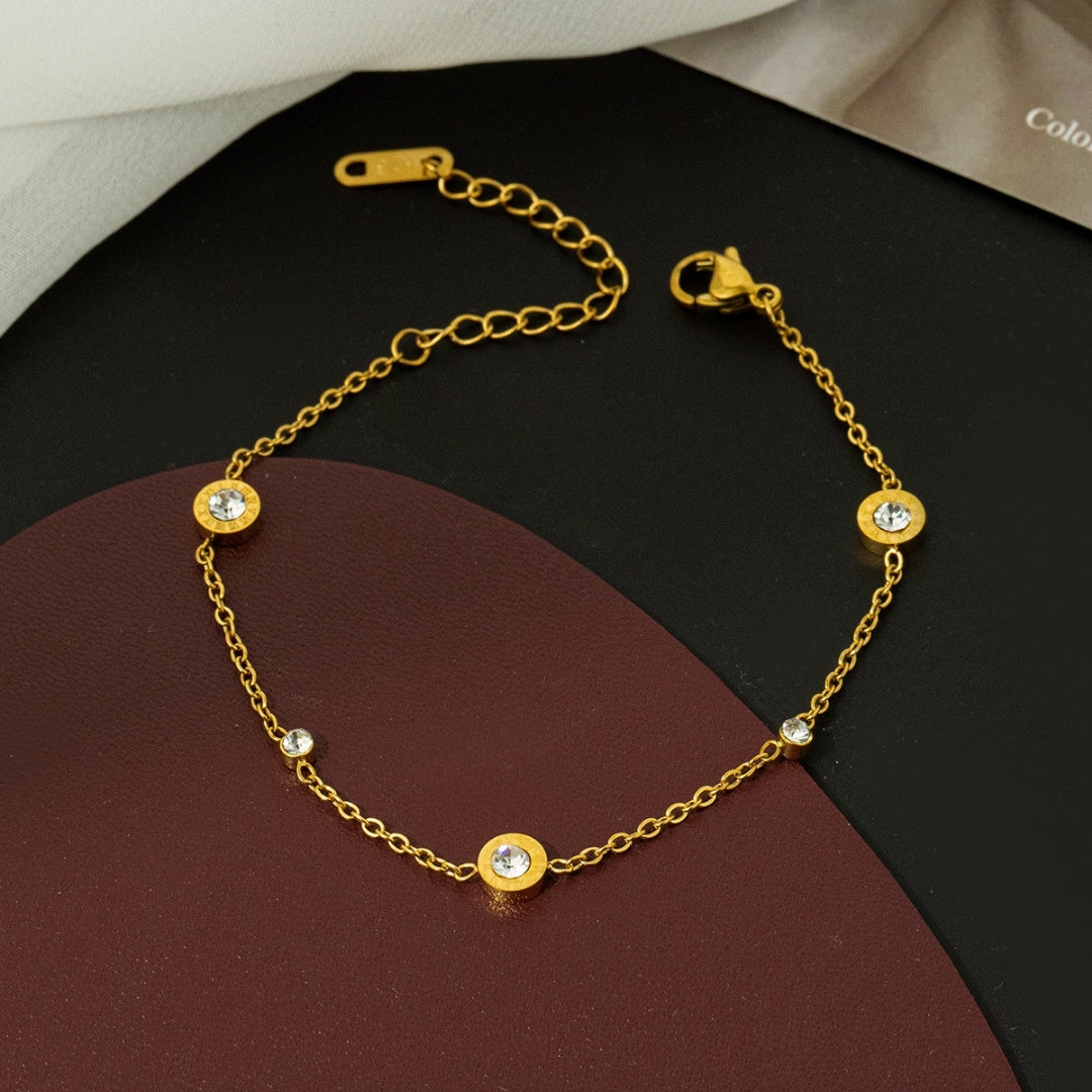 Golden Halo Crystal Bracelet