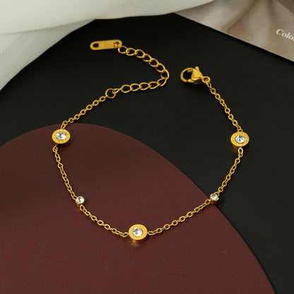 Golden Halo Crystal Bracelet