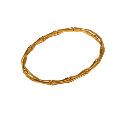 Bamboo Inspired Gold Bracelet